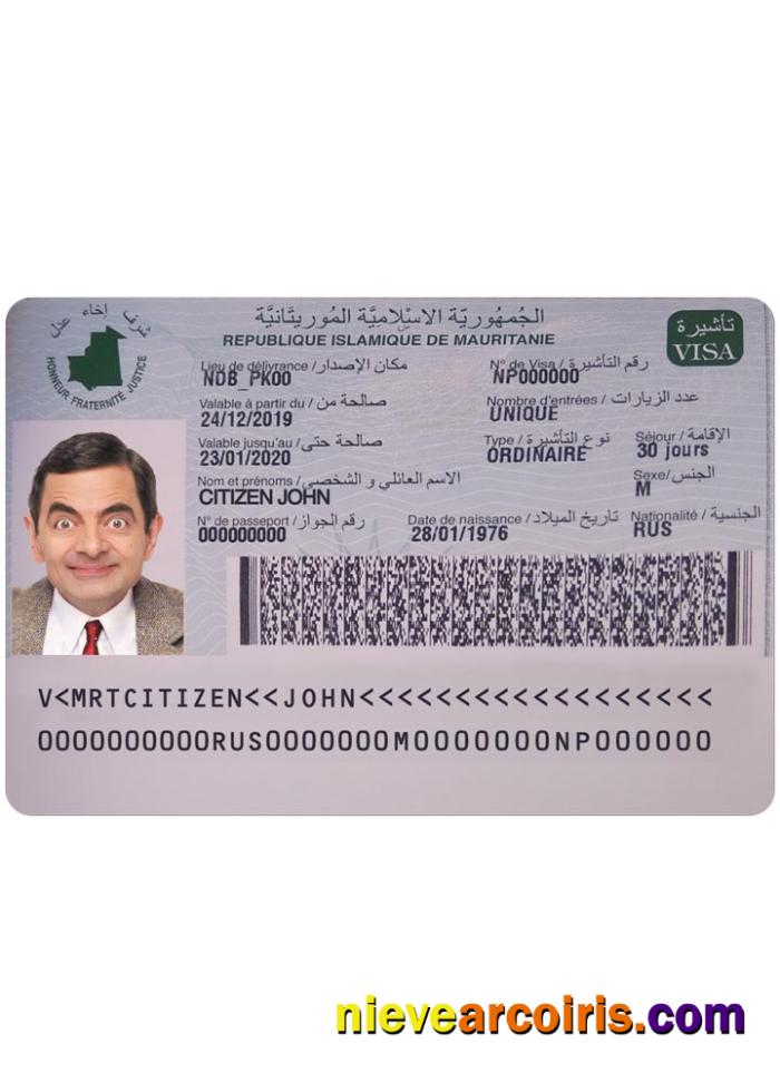 MAURITANIE visa